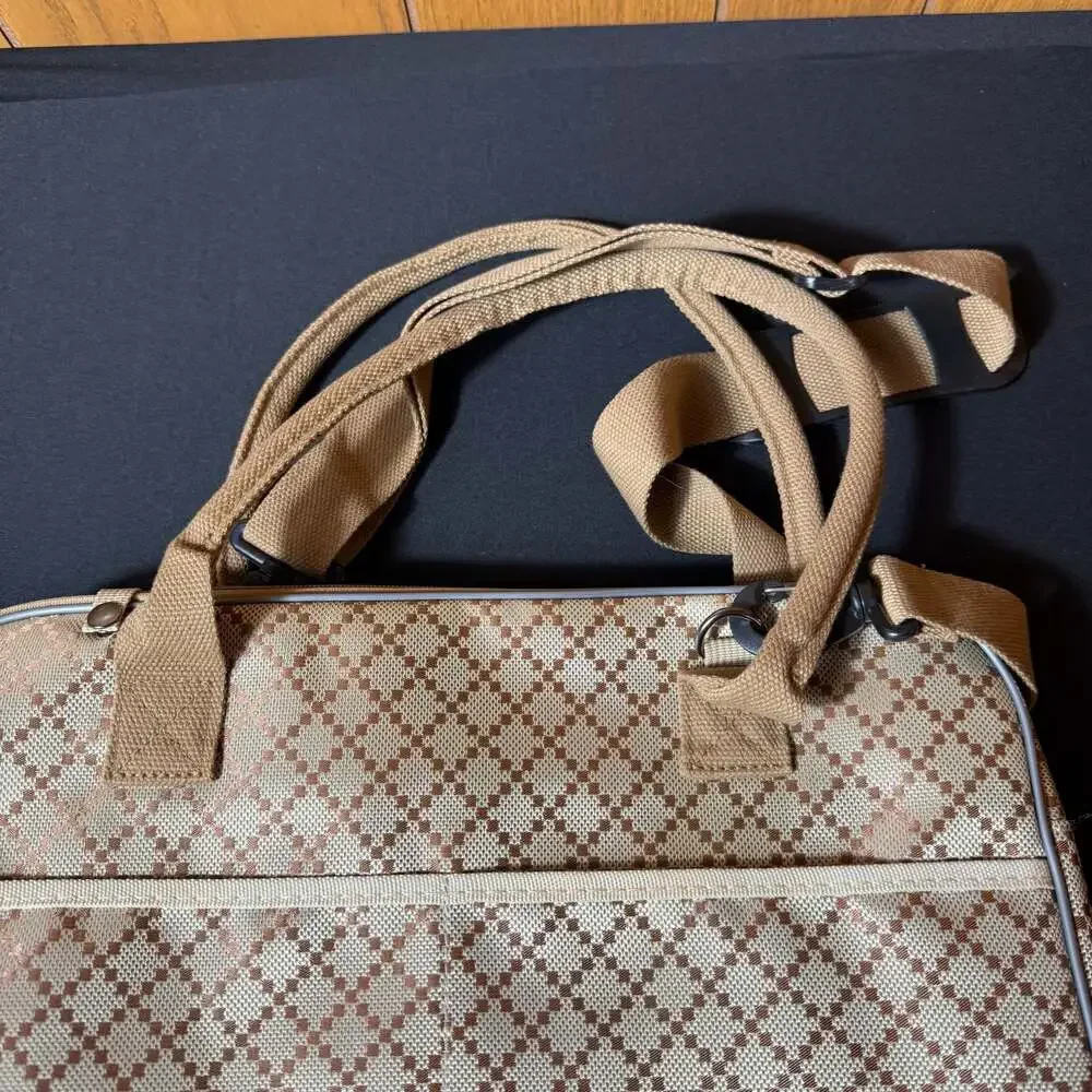 DoDo Pet Tan Geometric Pattern Pet Carrier Tote Bag